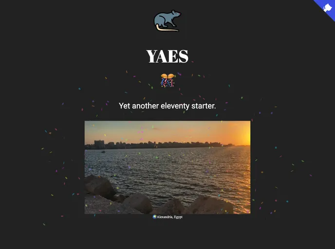 screenshot of YAES