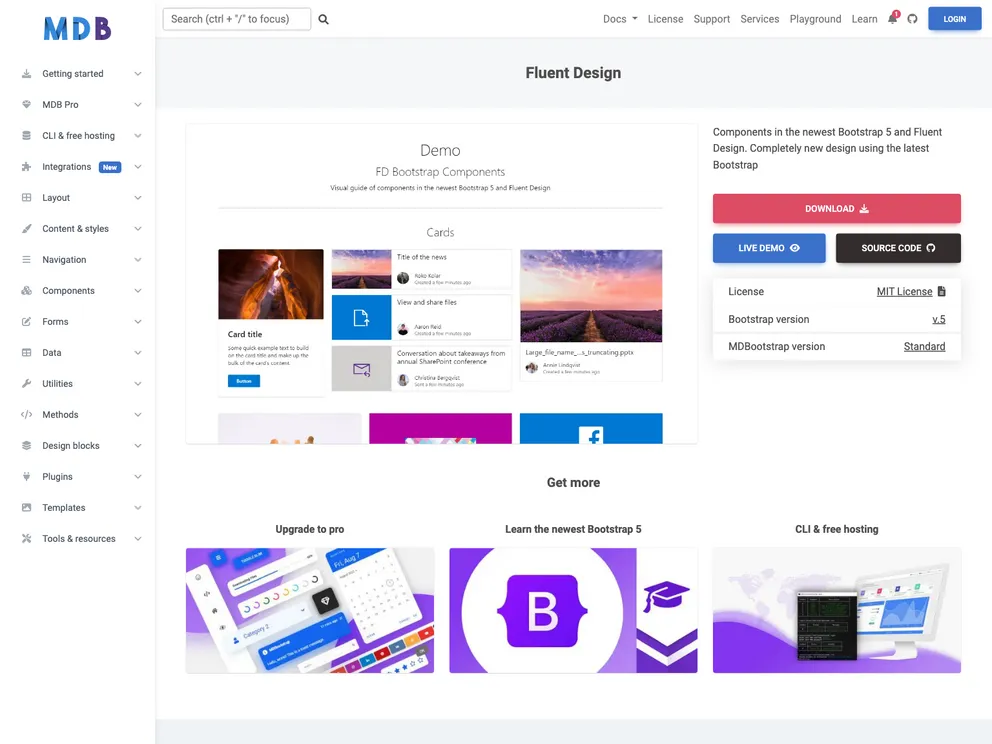 Bootstrap Fluent Design