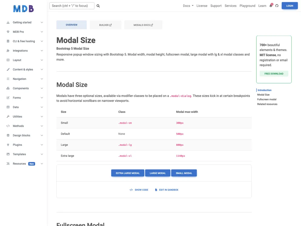 bootstrap-modal-size