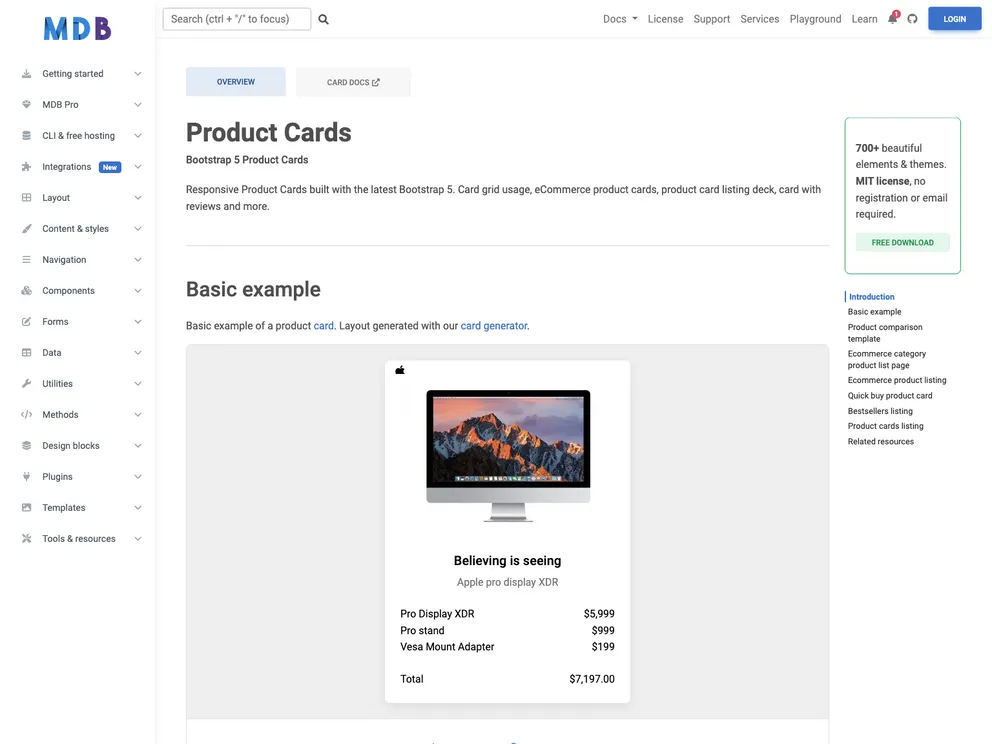 Bootstrap Product Cards