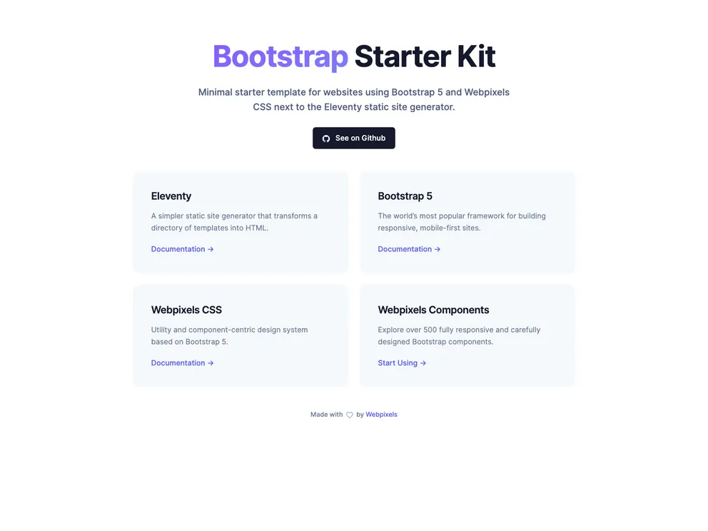 Bootstrap Starter Kit