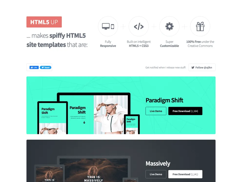 HTML5Up Free Templates